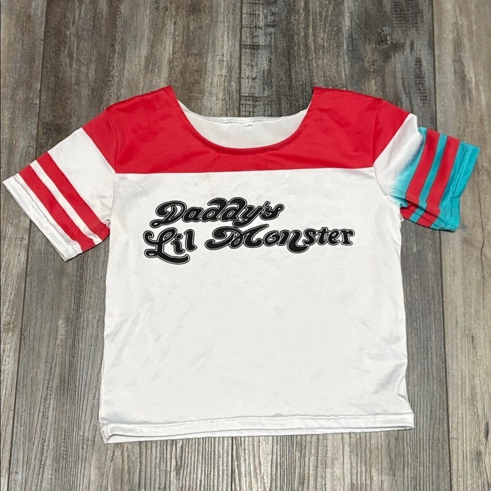 Harley Quinn Suicide Squad Halloween Colorful Jacket and Shorts Set Costume 140